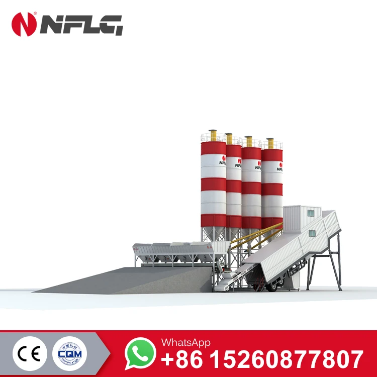 
HZS75A Mini Mobile Concrete Batch Plant For Sale 
