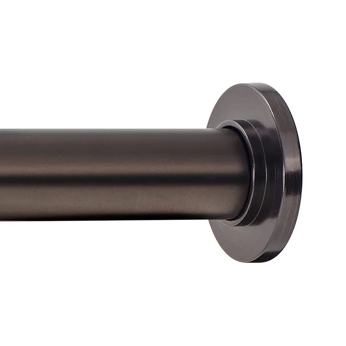 Bronze Tension Shower Curtain Rod 42-72 inches - Adjustable Non-Slip Spring Tension Curtain Rod for Bathroom, Window