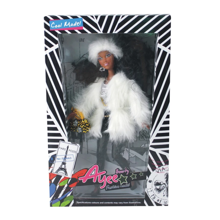 12.5 Inch black skin plastic doll black american African doll black doll black african