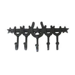 Novel design metal art antique cast iron horseshoe  hook