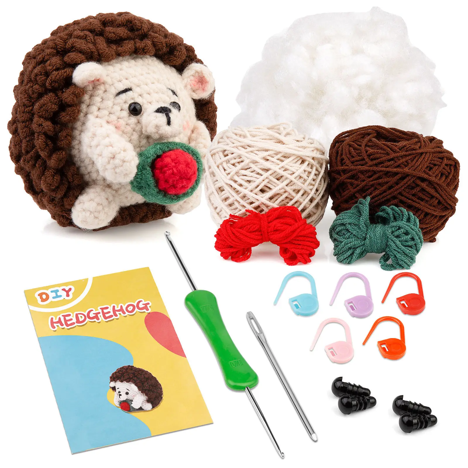 Crochet Kits for Adults and Kids DIY Knitting Supplies Crochet Kit for Beginners with Step-by-Step Video Tutorials brain game
