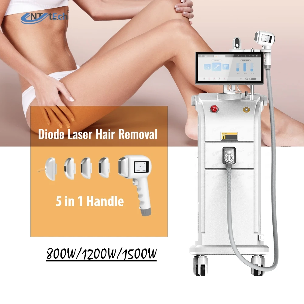 Beijing UNT one/double handle 1200w 1500w diode laser hair removal machine hair removal laser for salon