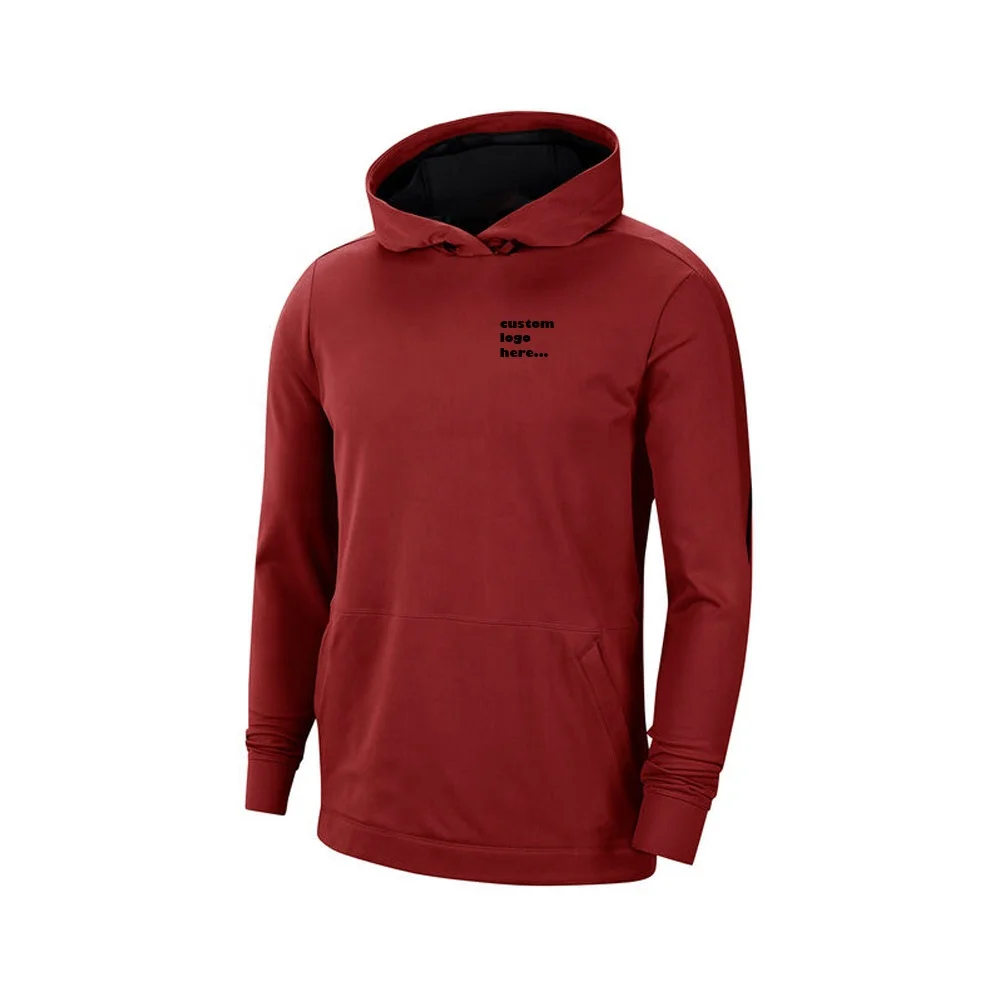 
Мужской пуловер с капюшоном красного цвета 