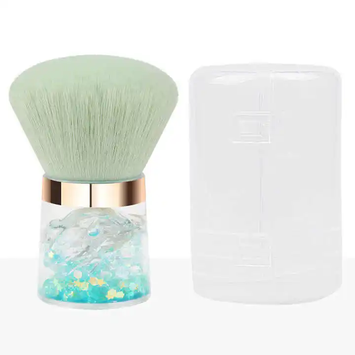 Hot sale crytral Nail dust brush luxury powder Nail brush Face Eye Diamond Rhinestone Makeup Brush Rose Head