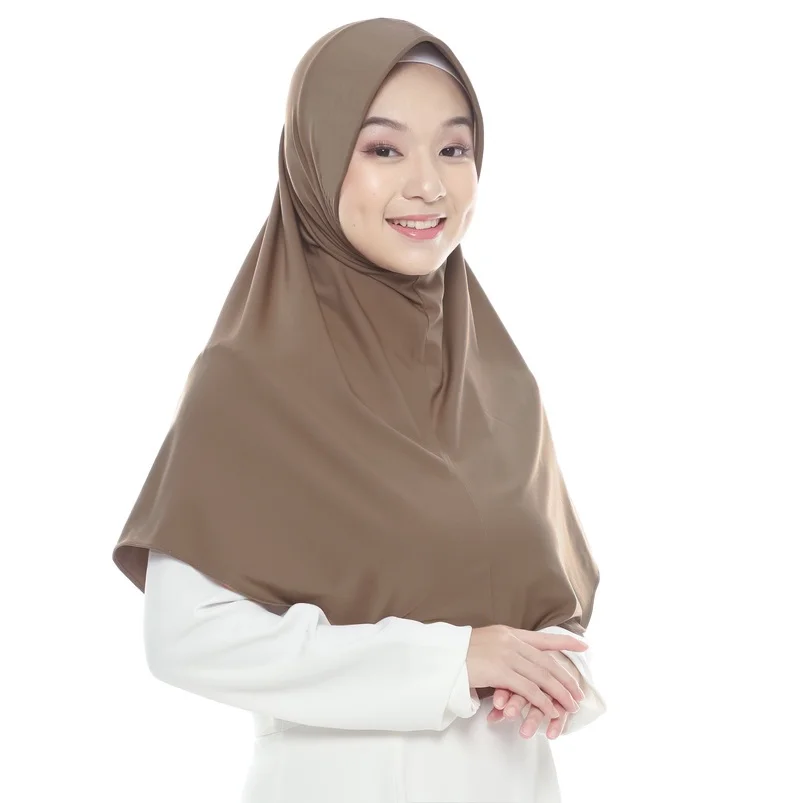 Adult Malaysian Ready to Wear Turban Jilbab Khimar Crystal Hemp Plain Ladies Muslim Women Premium Kerudung Instant Hijabs