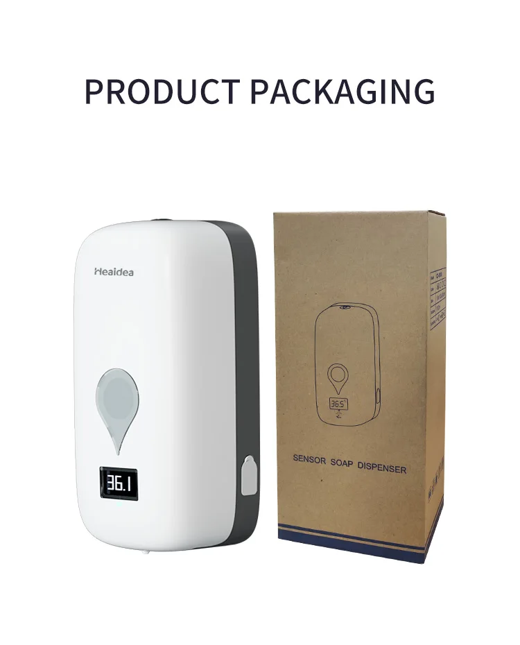 Лидер продаж на Amazon, бесконтактные автоматические диспенсеры жидкого мыла Heaidea с температурным прибором