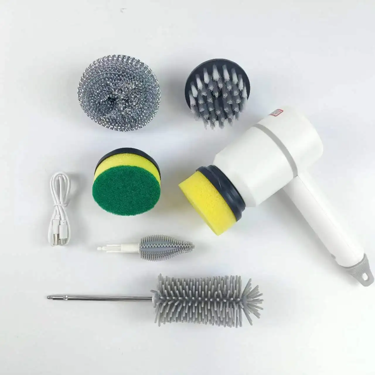 2024 New wholesale multi-functional household electric cleaning brush with variety brush heads can be replaced