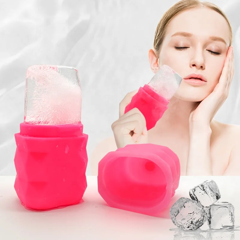 BPA free lift and tighten skin silicone ice massager facial Cooling Silicone Facial Ice Globes Face Cube