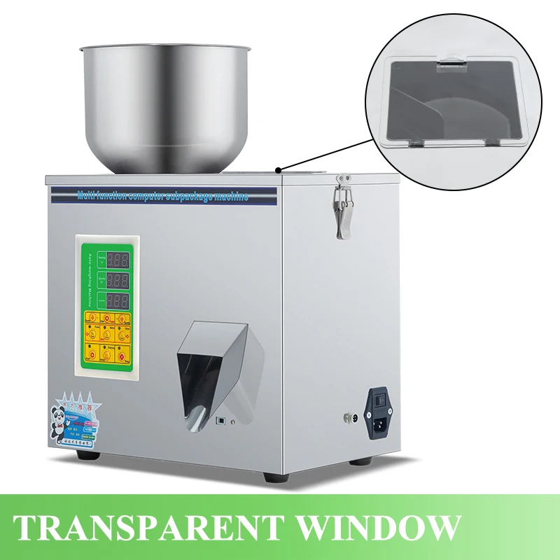 1-100g Semi Automatic Capsules Bottle Bag Powder Filler Tea Seeds Grains Powder Glitter Weighing Powder Filling Machine