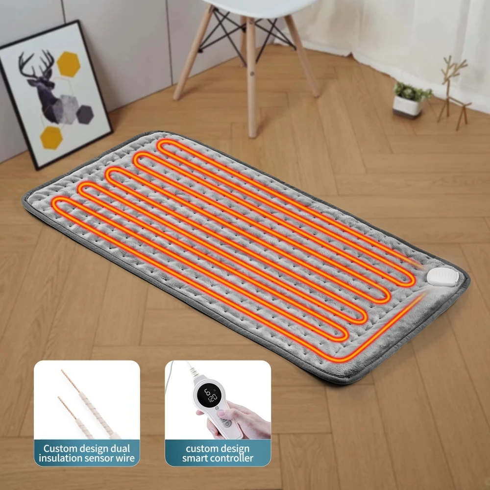 Mydays Tech Intelligent Temperature Control Six Heating Levels Three Time Settings Heated Blanket for Sleeping Working Bed Sofa