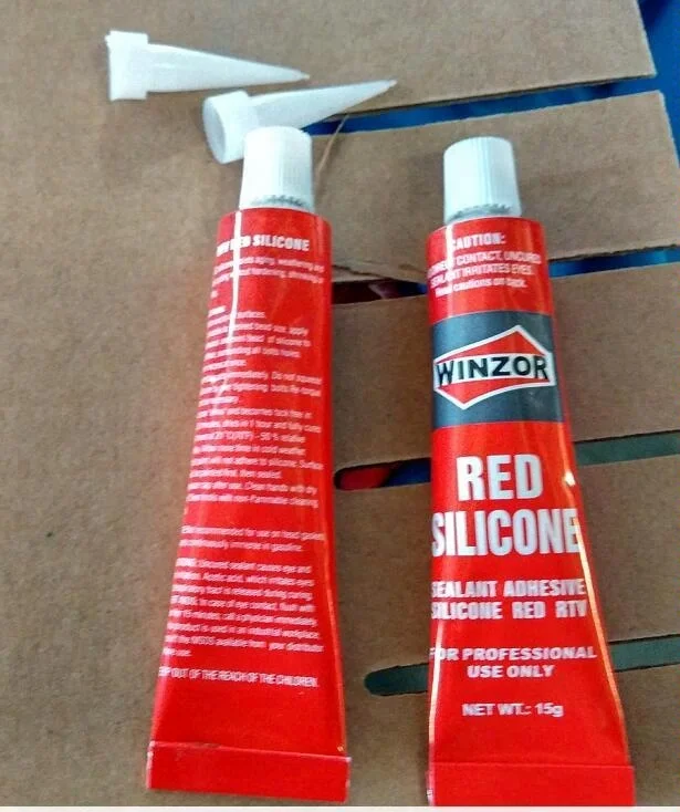 Instant adhesive fast curing RTV gasket maker liquid silicone for auto spare parts/Adhesivo instantaneo de curado rapido RTV fab