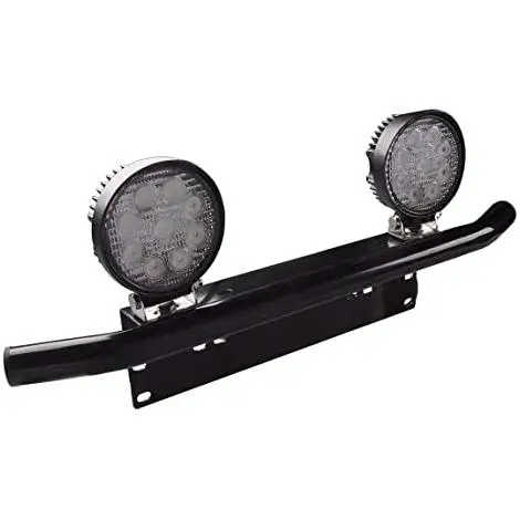 23.6Inch Aluminum Front Bumper License Plate Frame Light Bar Mounting Bracket Holder Light Bars