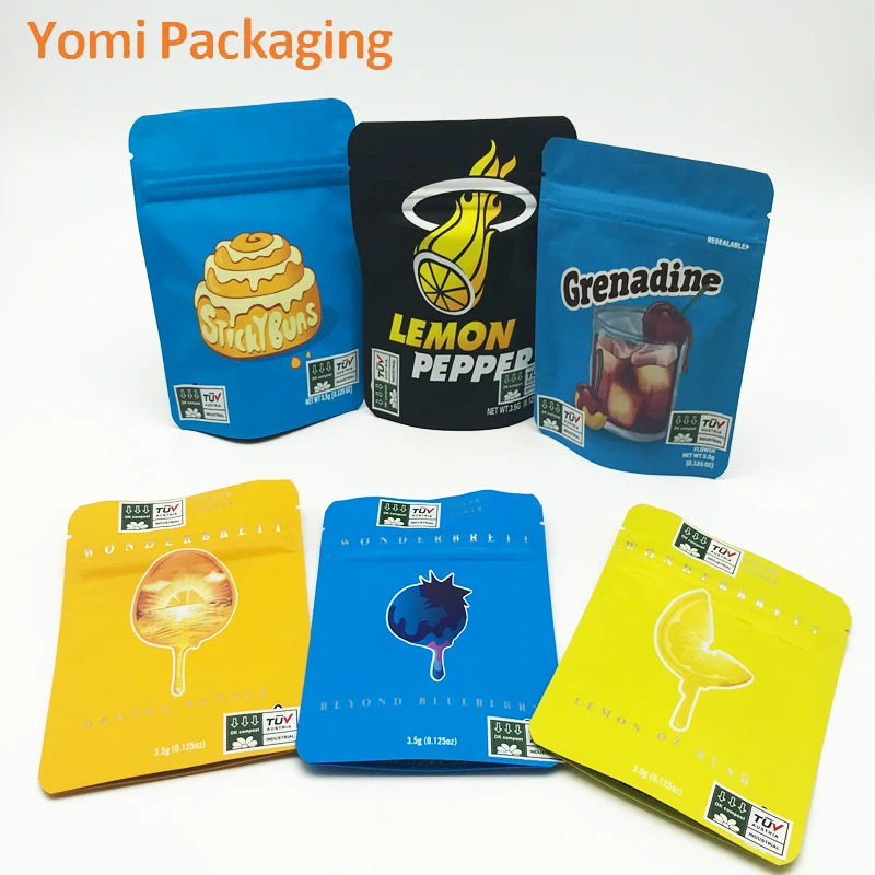 zip bag pack plastic child resistant pouch logo pouches ziplock mylar bags custom printed resealable packaging bags