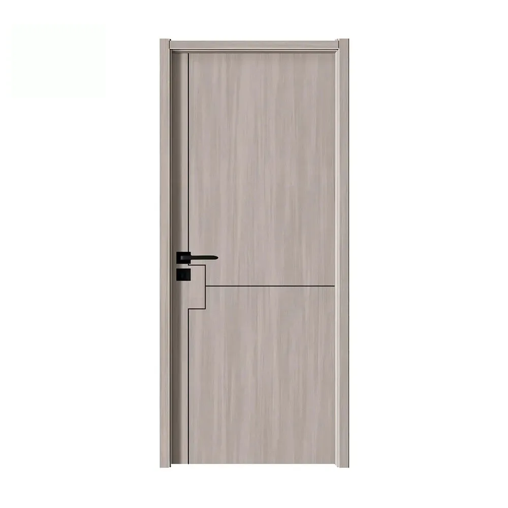 Latest New Design PVC Wooden Swing Wood Door Waterproof Frame and Accessories Handle Doors for Houses Interior