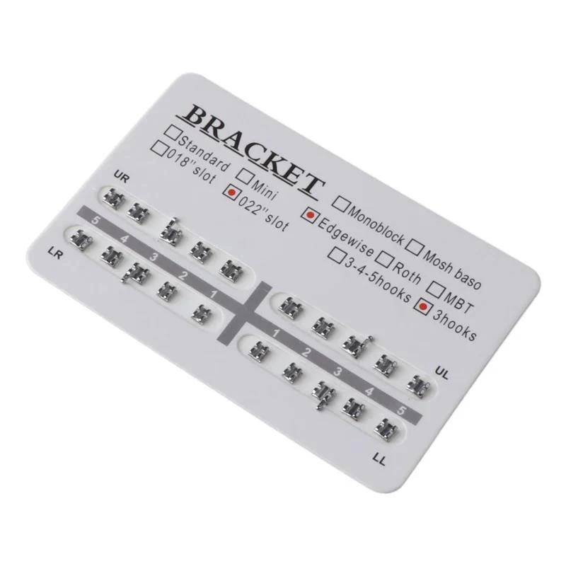 20Pcs High Quality Dental orthodontic Metal Brackets 022 Hooks 345 No hooks