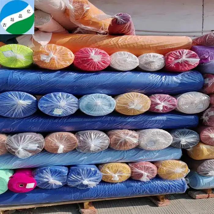 Double layer twill four way stretch fabric wholesale polyester 4-way spandex twill fabric solid woven pants fabric