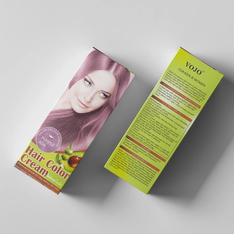 VOJO Wholesale OEM Permanent Hair Coloring Dye Natural Herbal Professional Salon Hair Color Cream