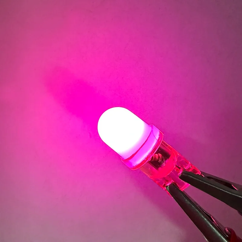 autodragons OEM Transparent Socket AC 6.3V Anti Ghosting Pink 1 Led Frosted lens 194 #555 T10 wedge Pinball Machine LED