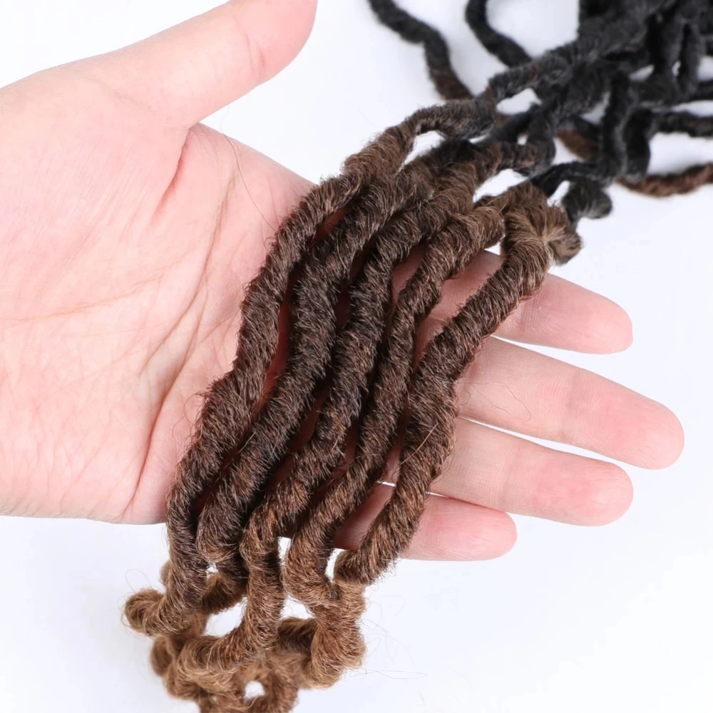 Wholesale 18inch ombre synthetic crochet braid soft for black women boho wave wavy goddess dread faux gypsy locs