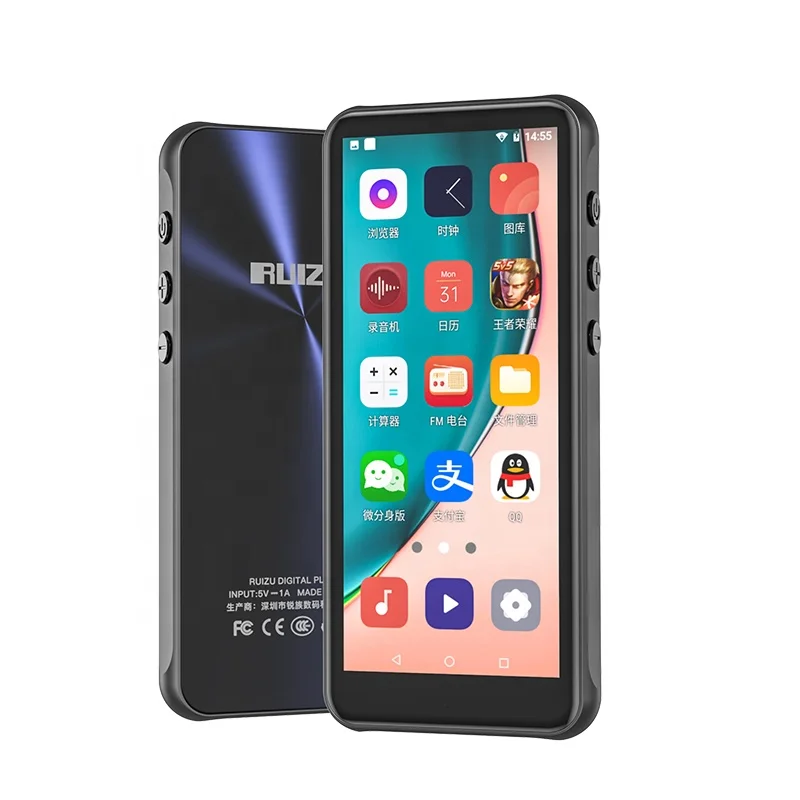 RUIZU Z80 Android WiFi MP4 mp3-плеер с Bluetooth полный сенсорный экран 16 ГБ Hi-Fi звук Walkman Поддержка приложения скачать