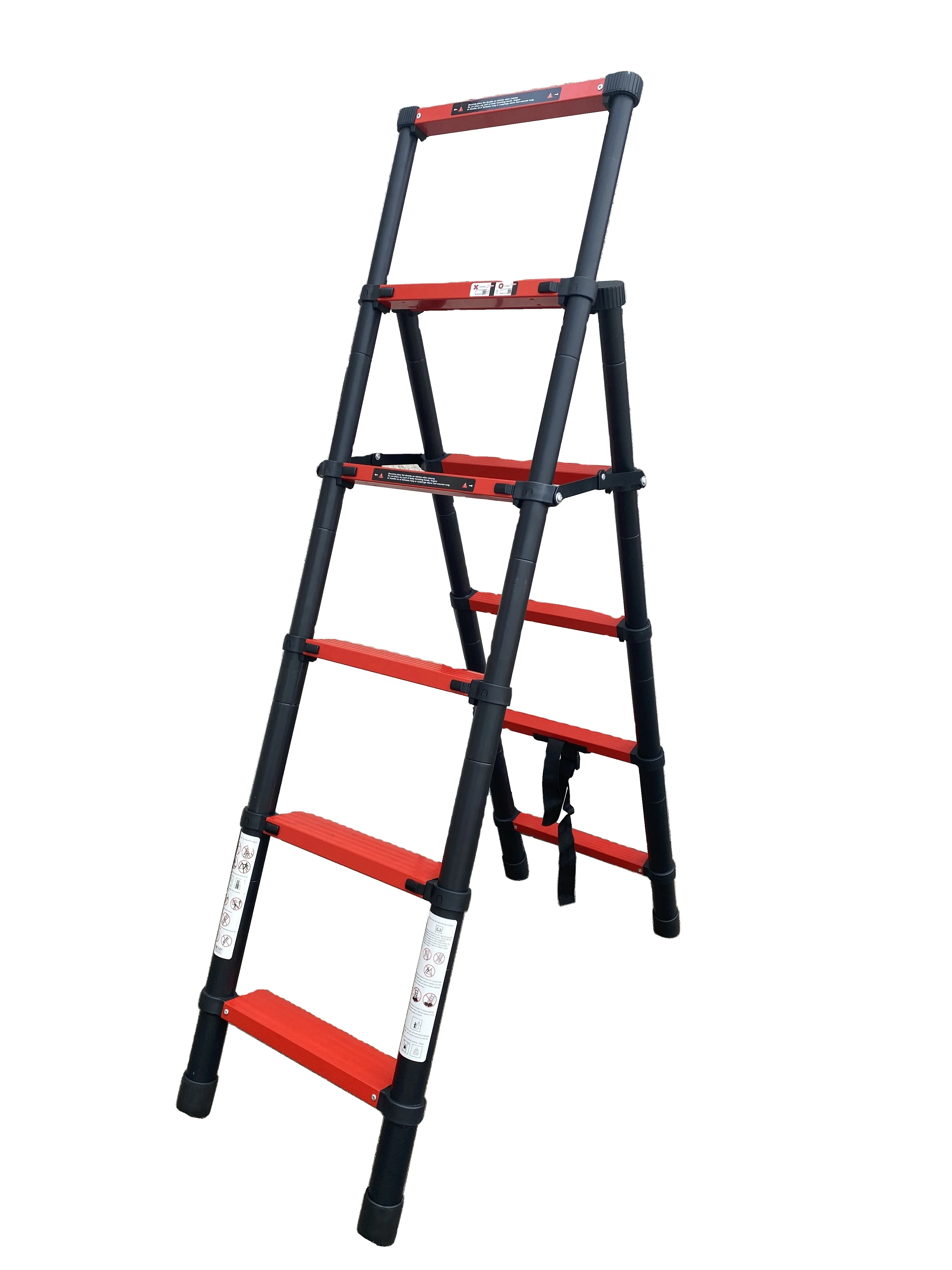 Color double joint telescopic wide step ladder high ceiling ladder other ladders scaffolding