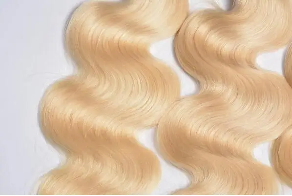 
Top Quality Handmade 613 Blonde Body Wave 100% Human Virgin Hair Bundles Extensions Thick Ends Weft 