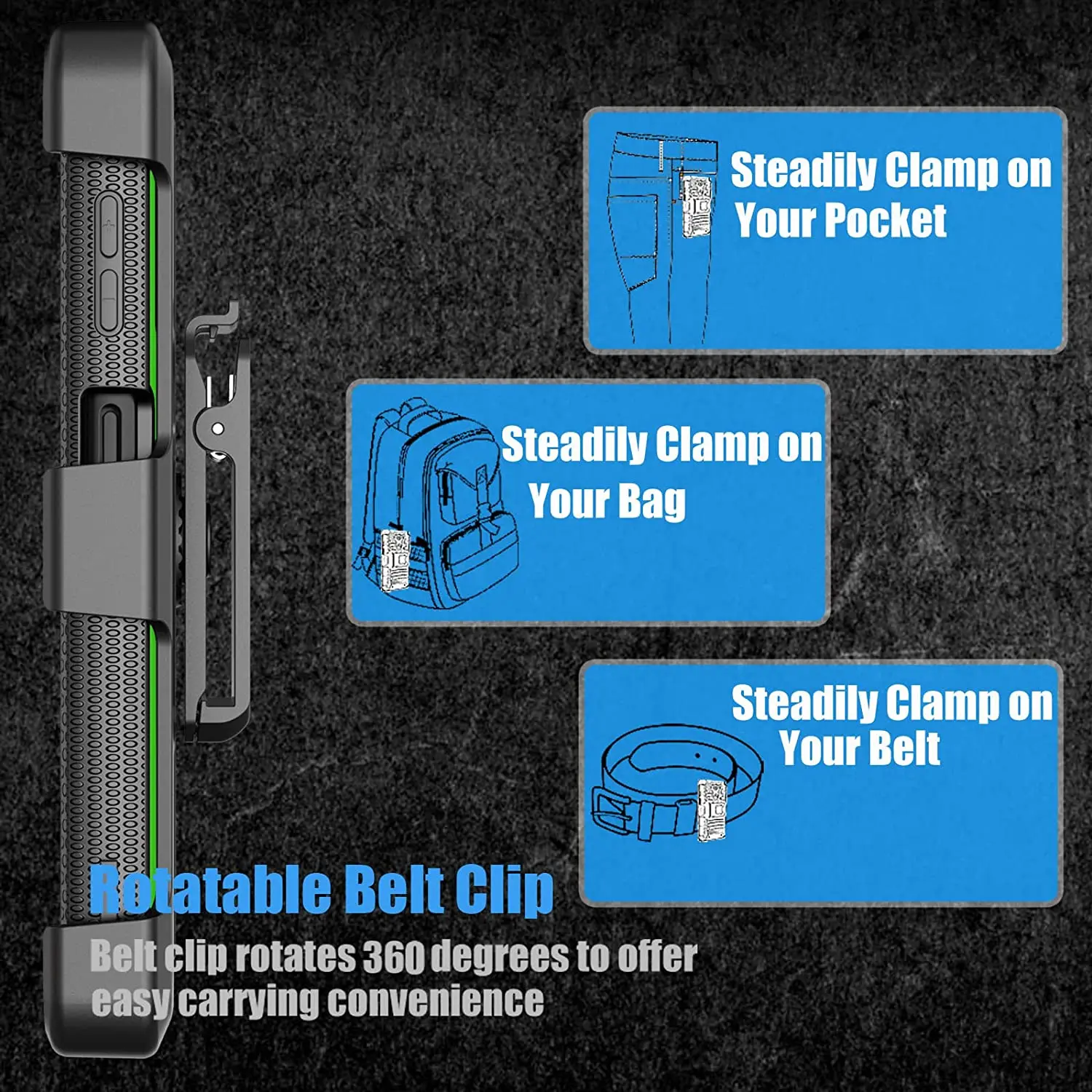 Defender Holster Phone Case For Samsung Galaxy A14 A54 5G Built In Screen Swivel Heavy Duty Protection Belt Clip Cover