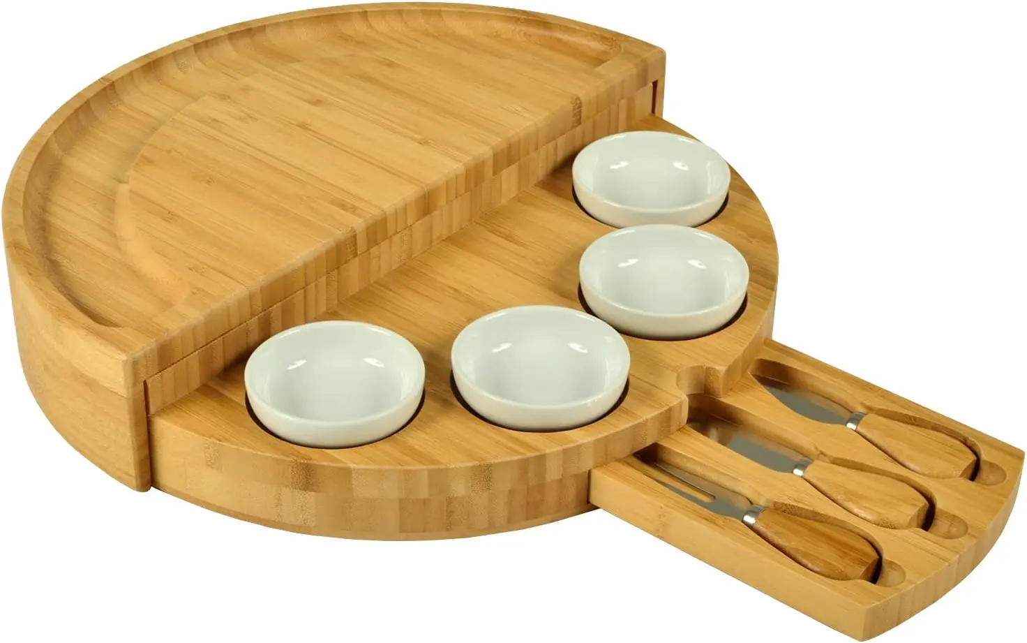 Горячая круглая сырная доска и набор ножей-нож керамическая тарелка сервировочный поднос Лазерная