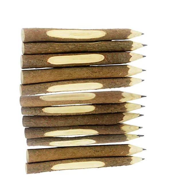 Pencil Wood of HB Graphite Wooden Tree Rustic Twig Pencils,Natural Branch Pencils for School Supplies, Stationery Gift