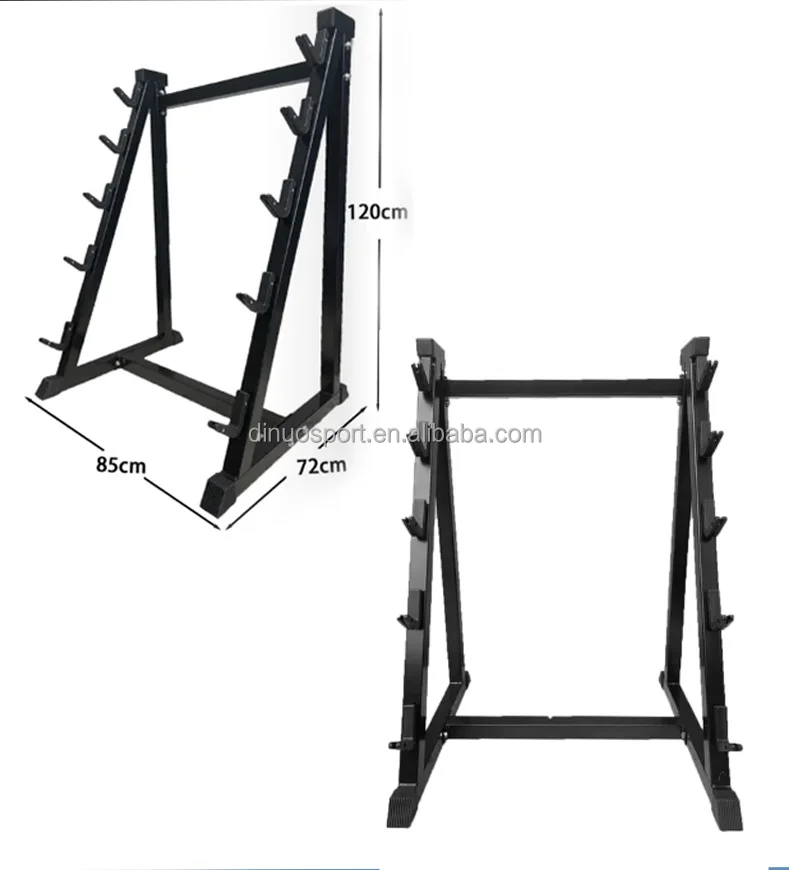 Dinuo High Quality Straight Curl Barbell Weight Rack  Storage Holder Ideal for weight-training
