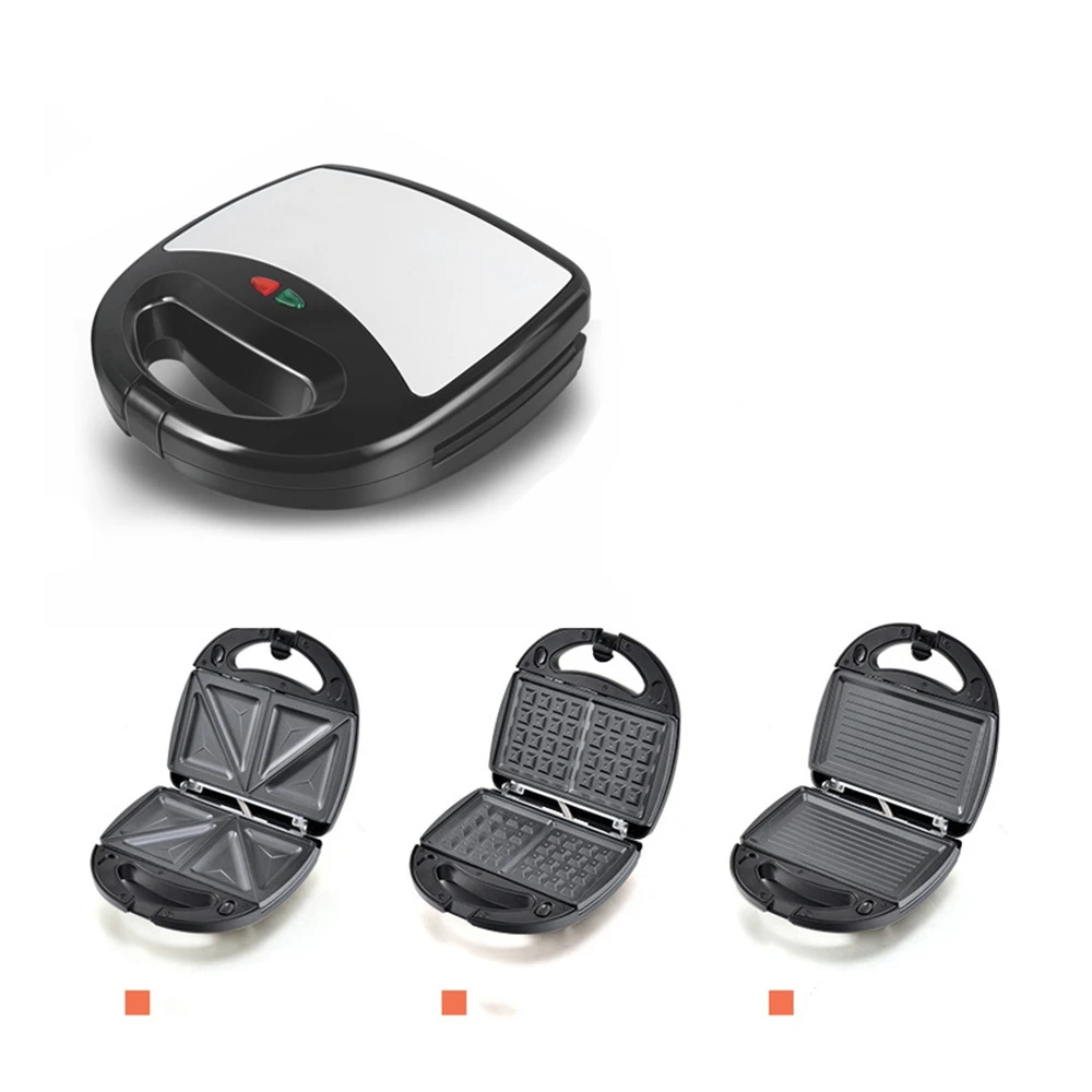 2024 New Design Portable Kitchen Appliances Detachable Mini Waffle Maker Sandwich Toaster 3 In 1 Mini Breakfast Maker