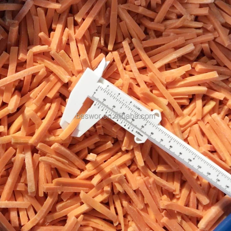 China origin IQF processing fresh frozen carrot slice strips dices cubes in bulk carrot frozen diced sliced carrot