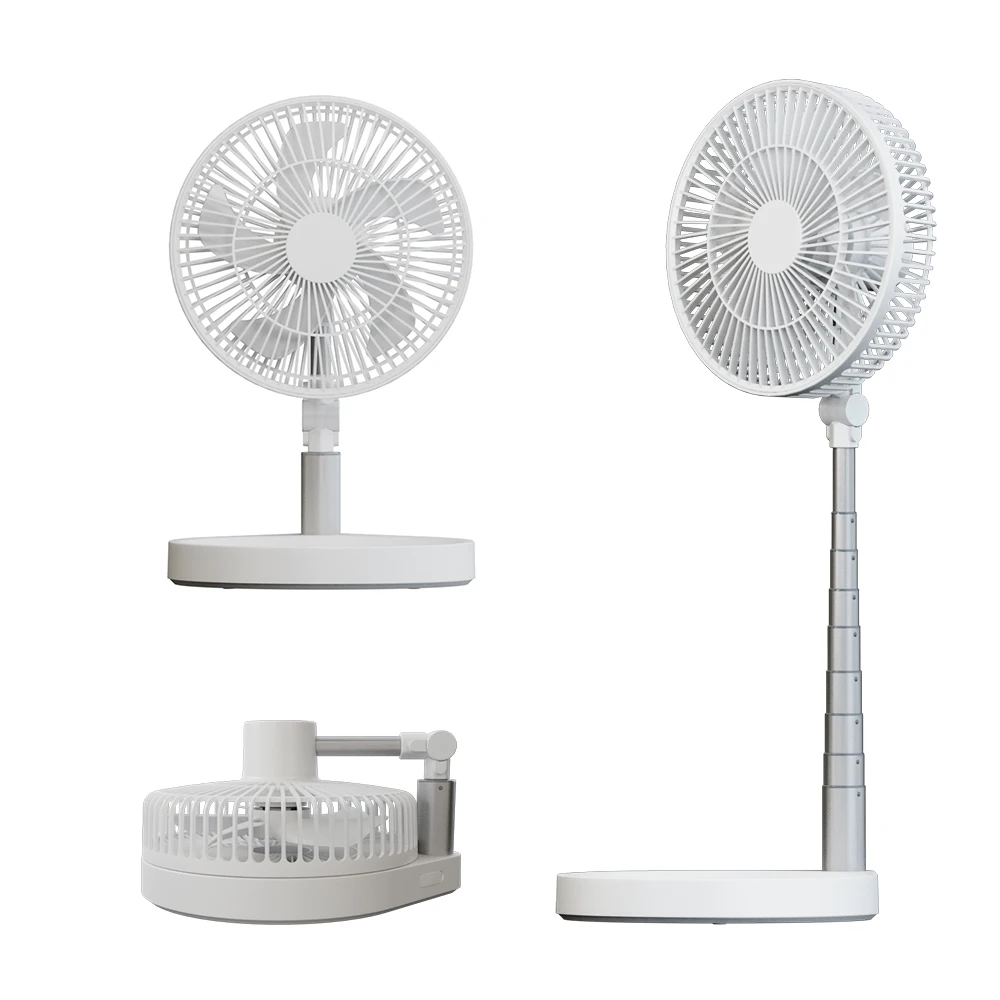 Custom Oem/Odm Battery Stand Electric Home Office Foldable Pedestal Fan Oscillation Stand Personal Rechargeable Fan