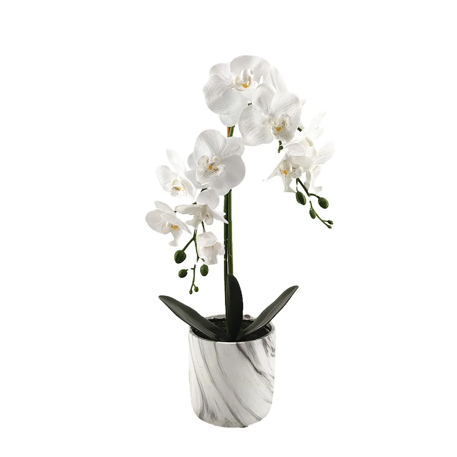 Phalaenopsis Orchid Artificial simulation Branches Real Touch  for Home garden hotel Office Wedding Decoration greenery