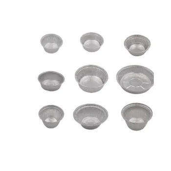 Disposable silver round food grade various specifications takeout food box aluminum foil container customized