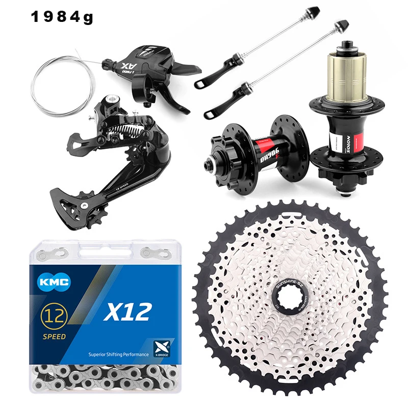 SUNSHINE Mountain Bike Transmission Kit 13-speed Flywheel 32-hole Hub Ax13 Speed Finger Dial Rear Derailleur