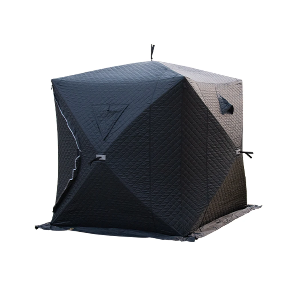 Cube pop up warm camping tent ice fishing tent winter sauna tent