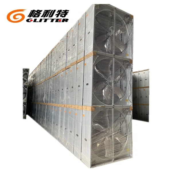 Wall-mounted Automatic Shutters Metal Exhaust Fan Ventilation in Greenhouse Poultry Farm Box Fans Factory Delivery Push-pull 88