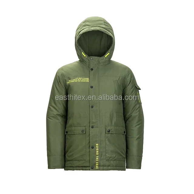 
RTS High quality hoodie custom big boy winter jackets outdoor coat children down padded kids down jackets 