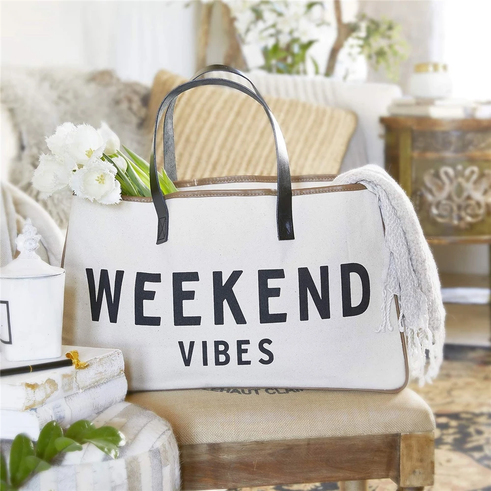 Shopping Weekend Bolso Large Capacity Votton Hemp Tote Bags Sac A Main tote bags with custom printed logo