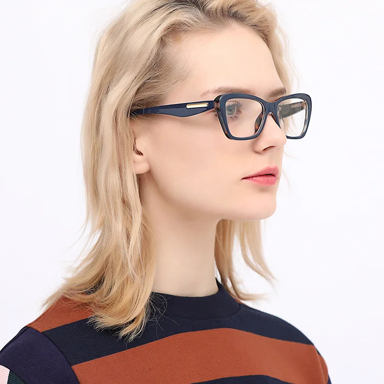 European American hot sale myopia glasses frame men women retro plastic eyewear glasse custom logo