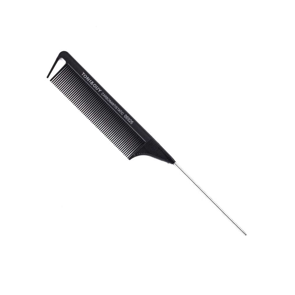 Hot Sale Antistatic Personal And Salon Used Plastic Travel Pin Tail Comb Carbon Material Part Cutting Customized Rat Tail Comb