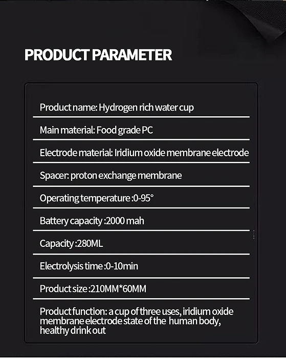 6000PPB +hight hydrogen rich water generator bottle with SPE PEM Hydrogen Water Machine Improve Water in 3 Minutes