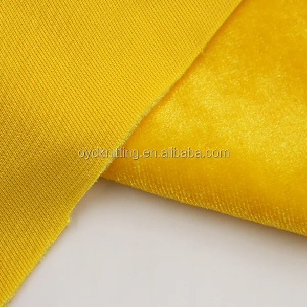Korea Velvet Fabric Polyester Spandex 4 Way Stretch Velvet Fabric for Garment