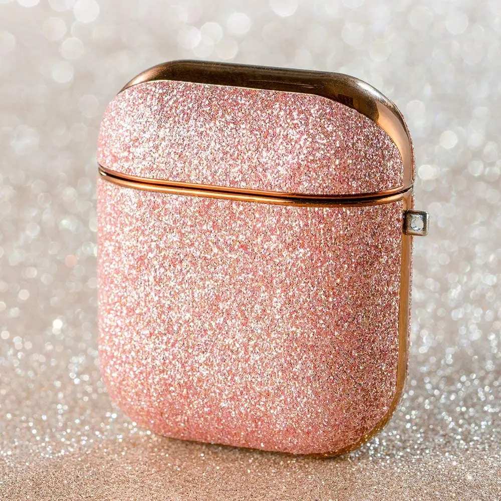 
New Arrival 2021 Bling Custom Case For Airpod Case Luxury customized Cover For Airpods 1 2 Casesn Leather Sparkle Cases Caso 