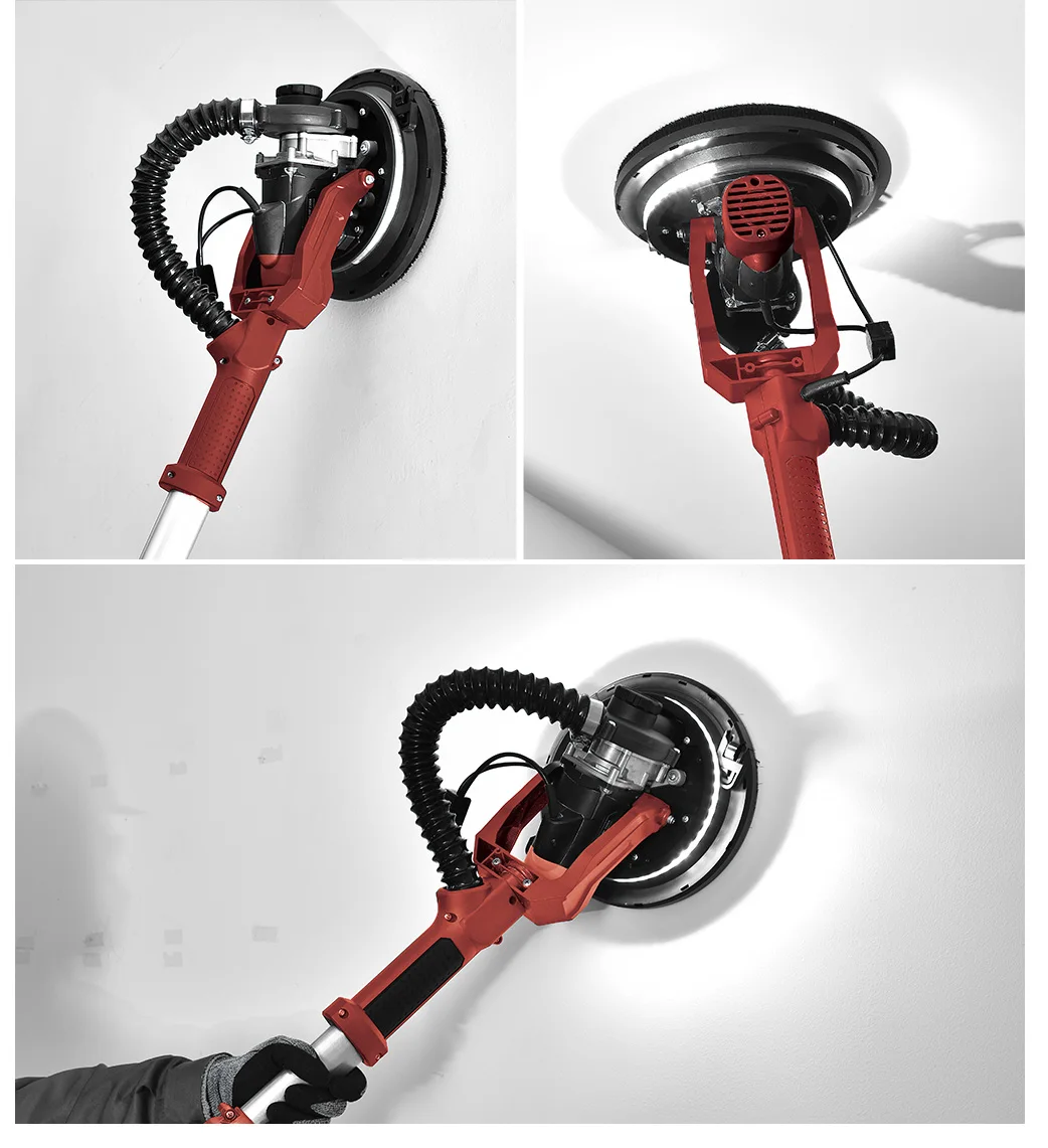 HM21K2 Factory Supply Electricity Sander Foldable Ceiling Sander Dust-Free Vacuum Drywall Sander