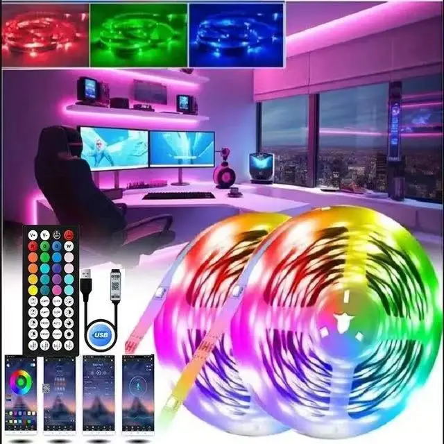Led Strip Lights RGB 5050 LED Light Smart APP Control for TV Backlight Christmas Party Home Decor Lighting Ribbon for Room