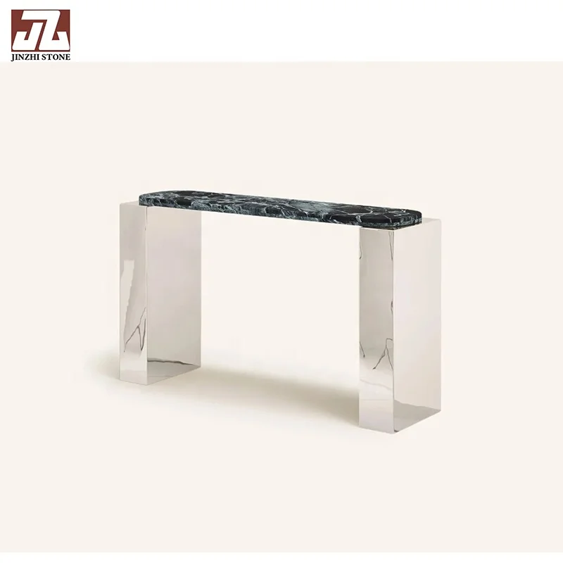 Marble Green Console Marble Table Top Casual  Table Fashion  Bench Handcrafted For Living Room Home