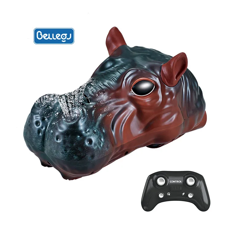 2024 Новинка 3736A водные игрушки RC Бегемот лодка 2,4 ГГц 4CH распыление с дистанционным управлением Бегемот корабль игрушка для детей