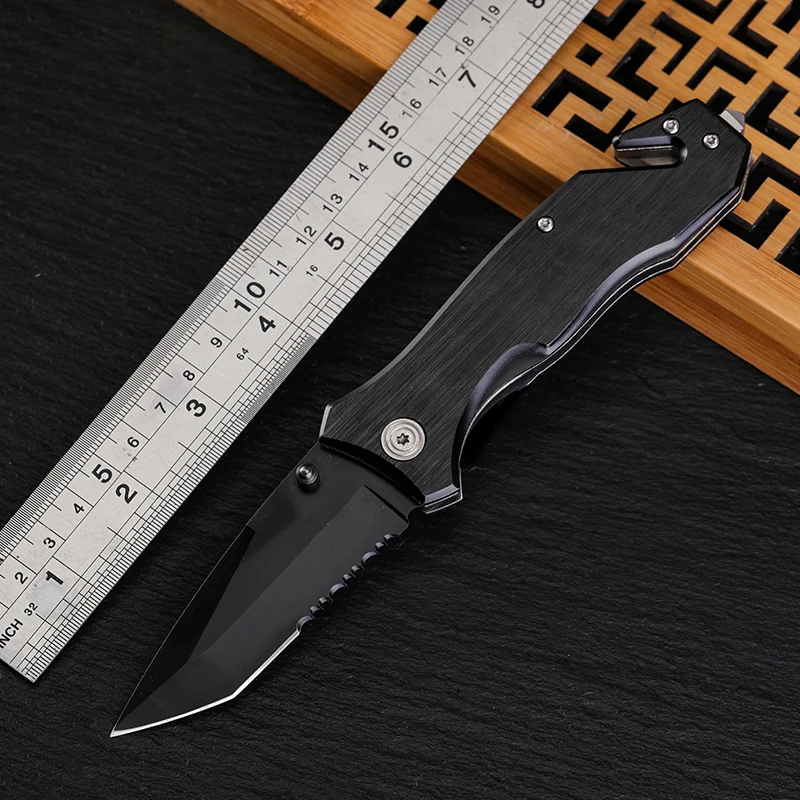 Practical High quality Steel Blade 3Cr13 Outdoor Folding Knife Pocket Knife Wilderness Survival Knife With Aluminum Handle